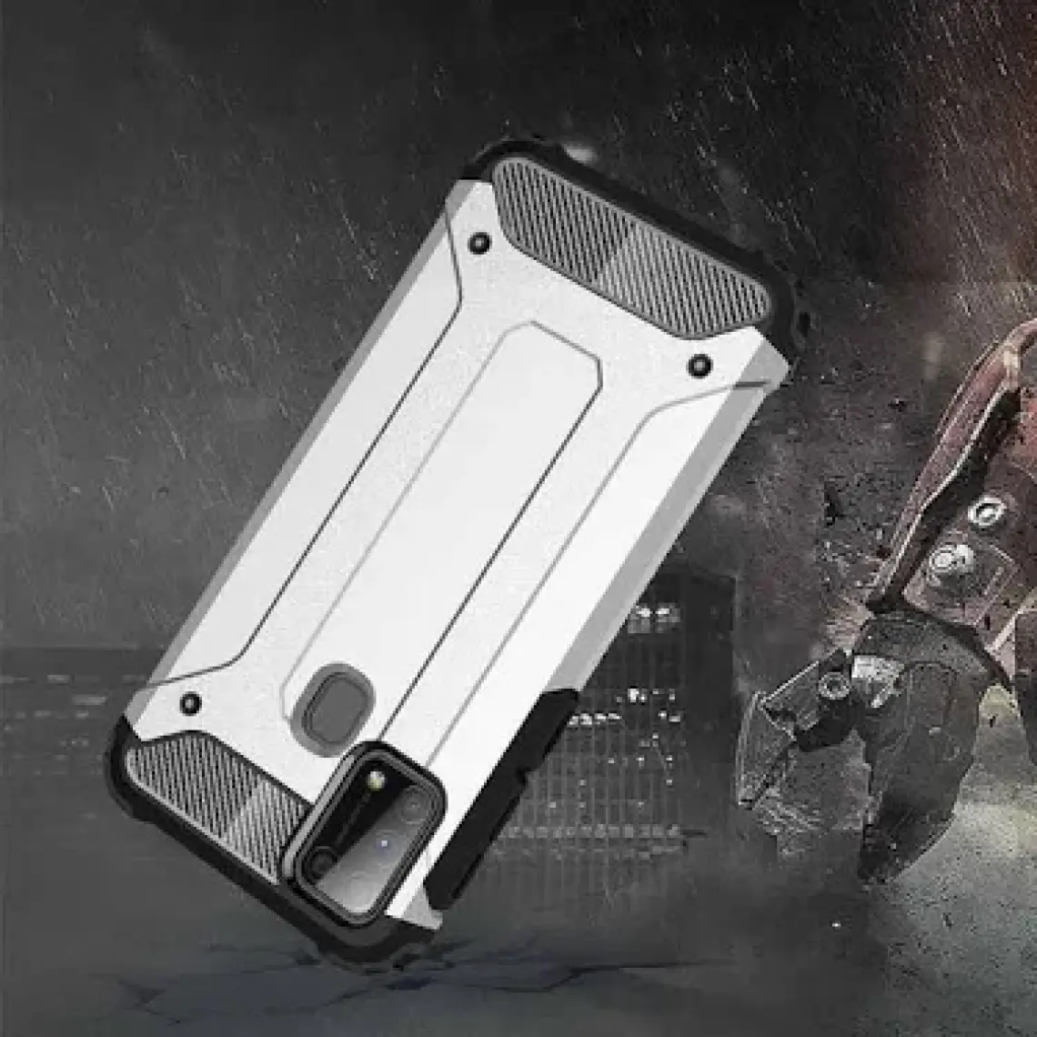 Heptek İletişim Samsung Galaxy M31 Kılıf Armor Köşe Korumalı Çift Katman Tank Zırh Kapak (Crash)
