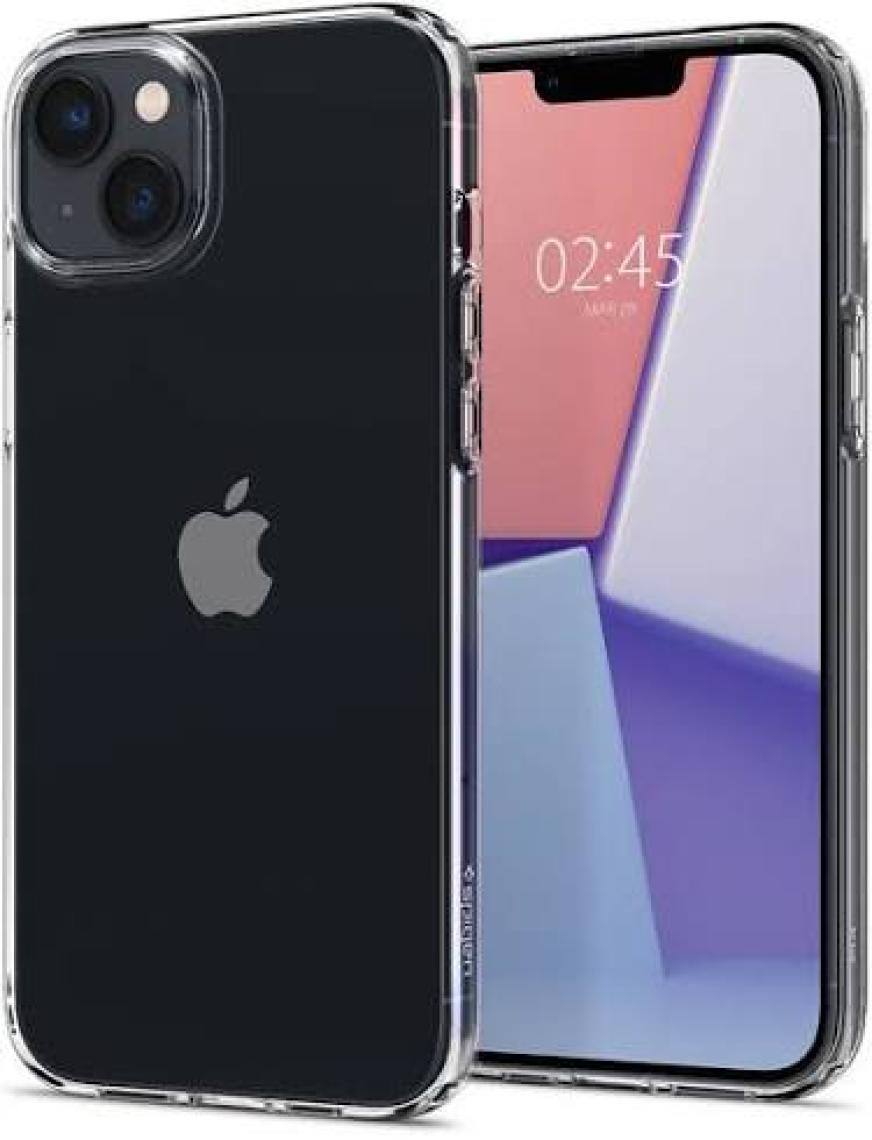 Spigen iPhone 14 / 13 Kılıf Liquid Crystal 4 Tarafı Tam Koruma Crystal Clear - ACS05033