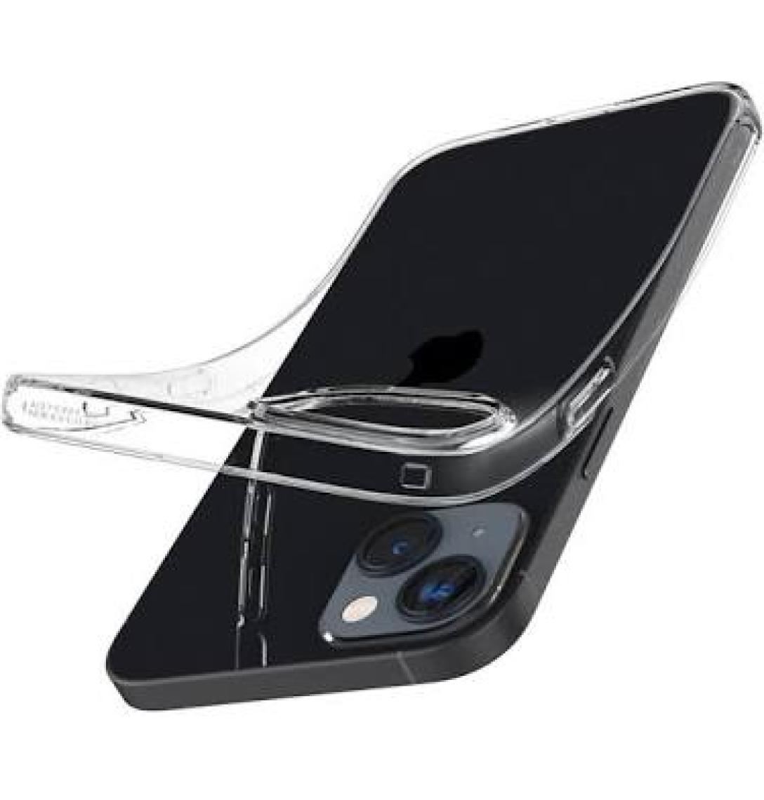Spigen iPhone 14 / 13 Kılıf Liquid Crystal 4 Tarafı Tam Koruma Crystal Clear - ACS05033