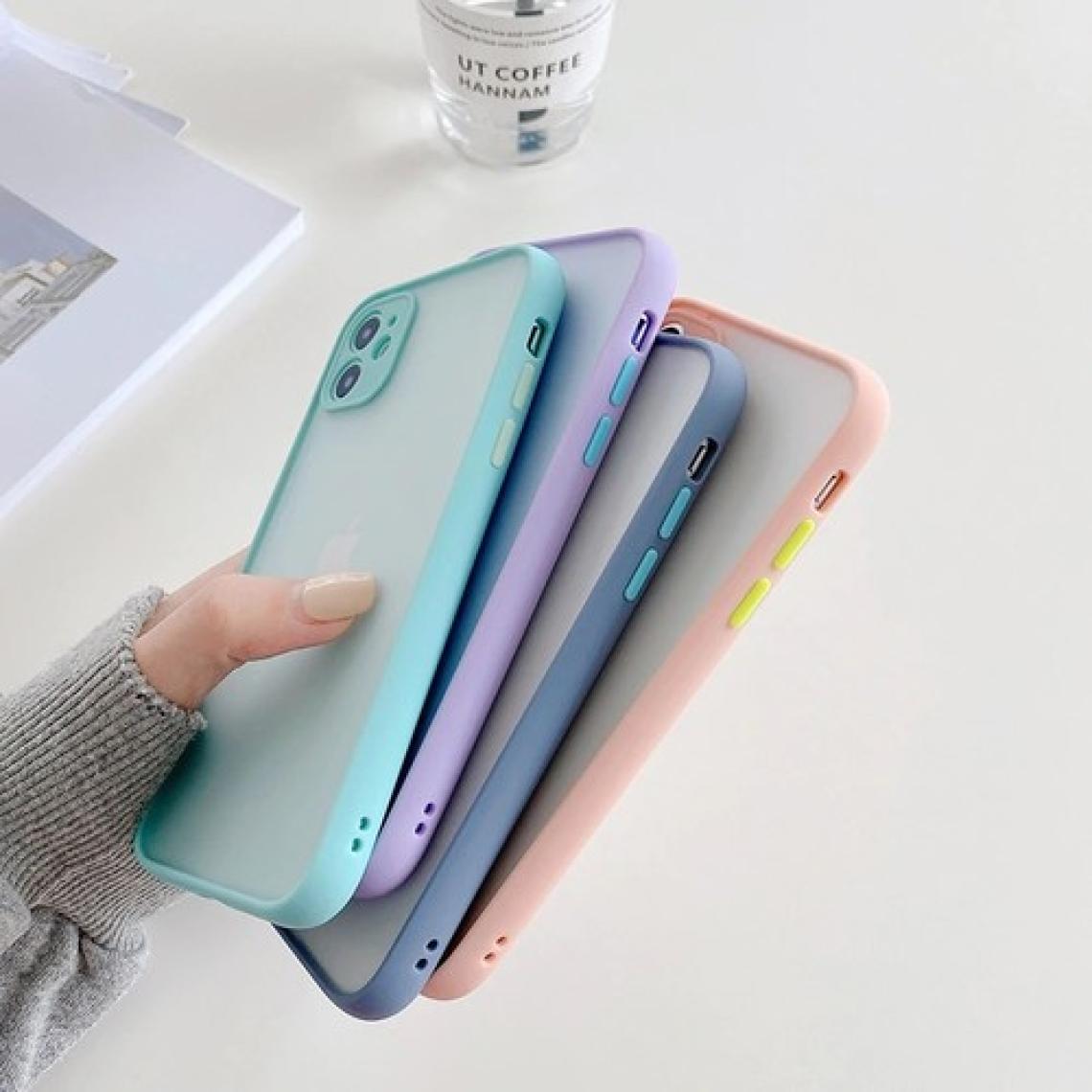 Kny Xiaomi Redmi Note 9s Kılıf Renkli Kenarlı Kamera Korumalı Buzlu Hux Kapak