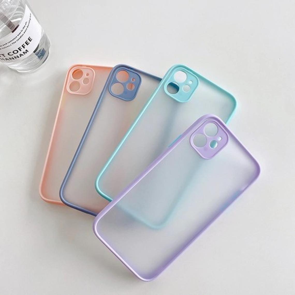Kny Xiaomi Redmi Note 9s Kılıf Renkli Kenarlı Kamera Korumalı Buzlu Hux Kapak