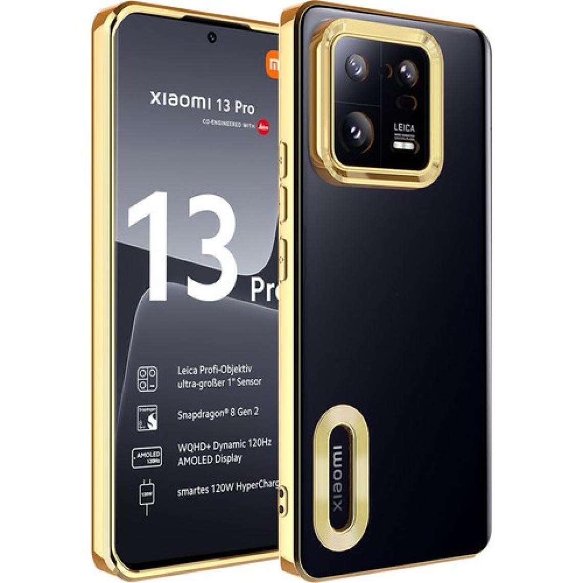 Xiaomi Mi 13 Pro 5G Kılıf Kamera Lens Korumalı Logo Gösteren Parlak Kenarlı Kapak (Omega)