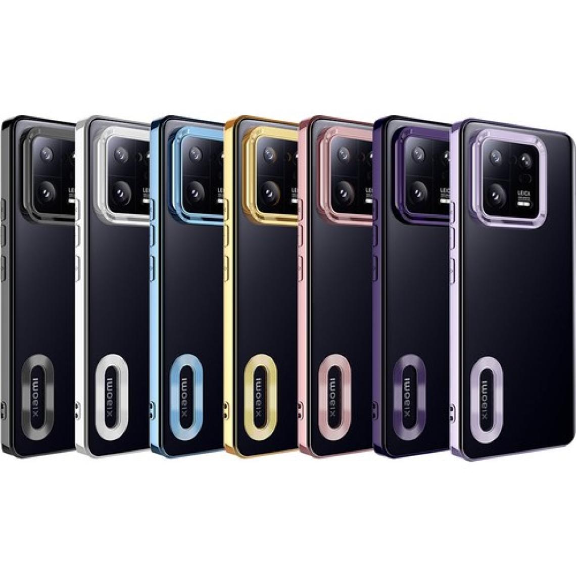 Xiaomi Mi 13 Pro 5G Kılıf Kamera Lens Korumalı Logo Gösteren Parlak Kenarlı Kapak (Omega)