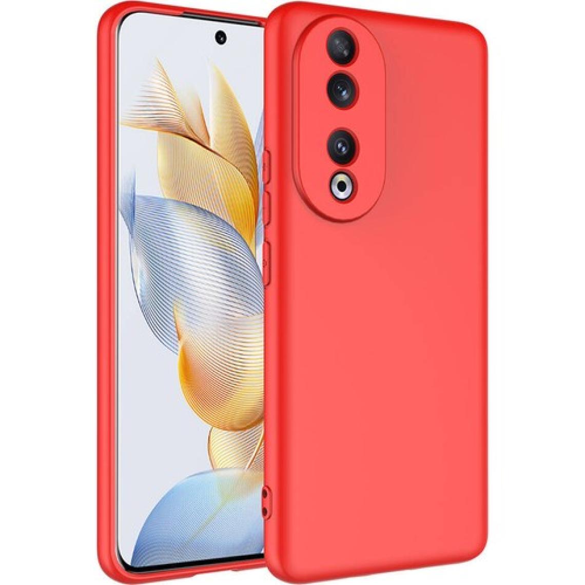 Heptek İletişim Huawei Honor 90 Kılıf Kadife Iç Yüzey Yumuşak Dokulu Kamera Korumalı Kapak (Mara)