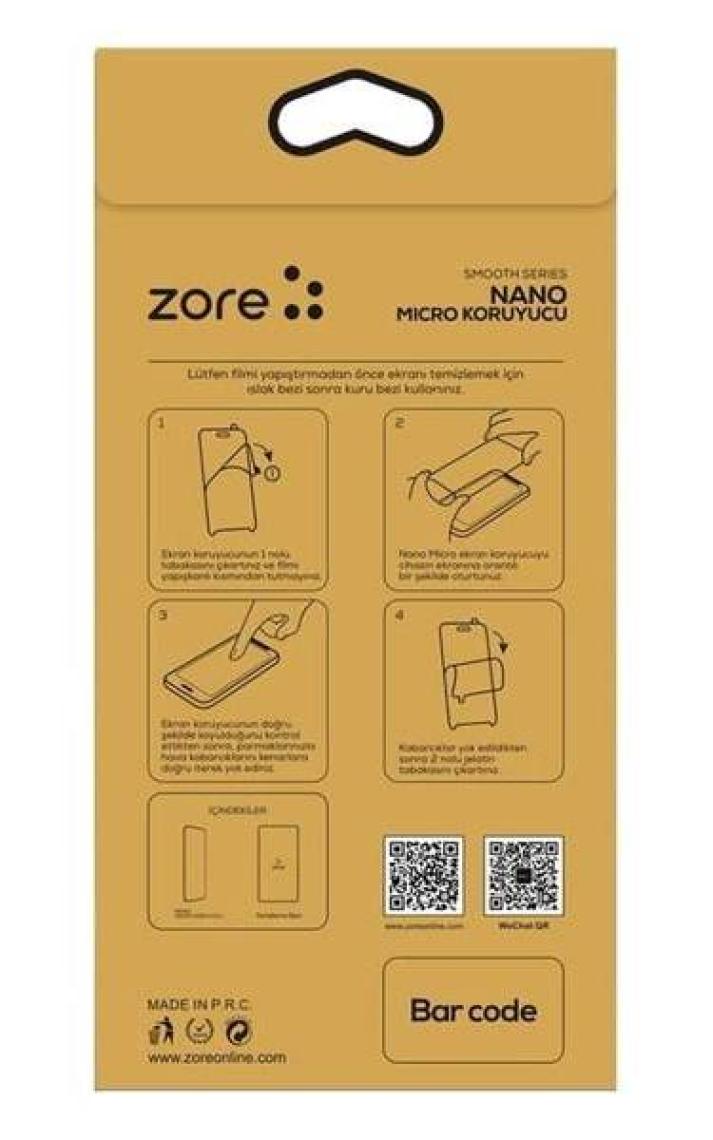Zore Apple iPhone 14 Pro Max Uyumlu Nano Micro Temperli Ekran Koruyucu