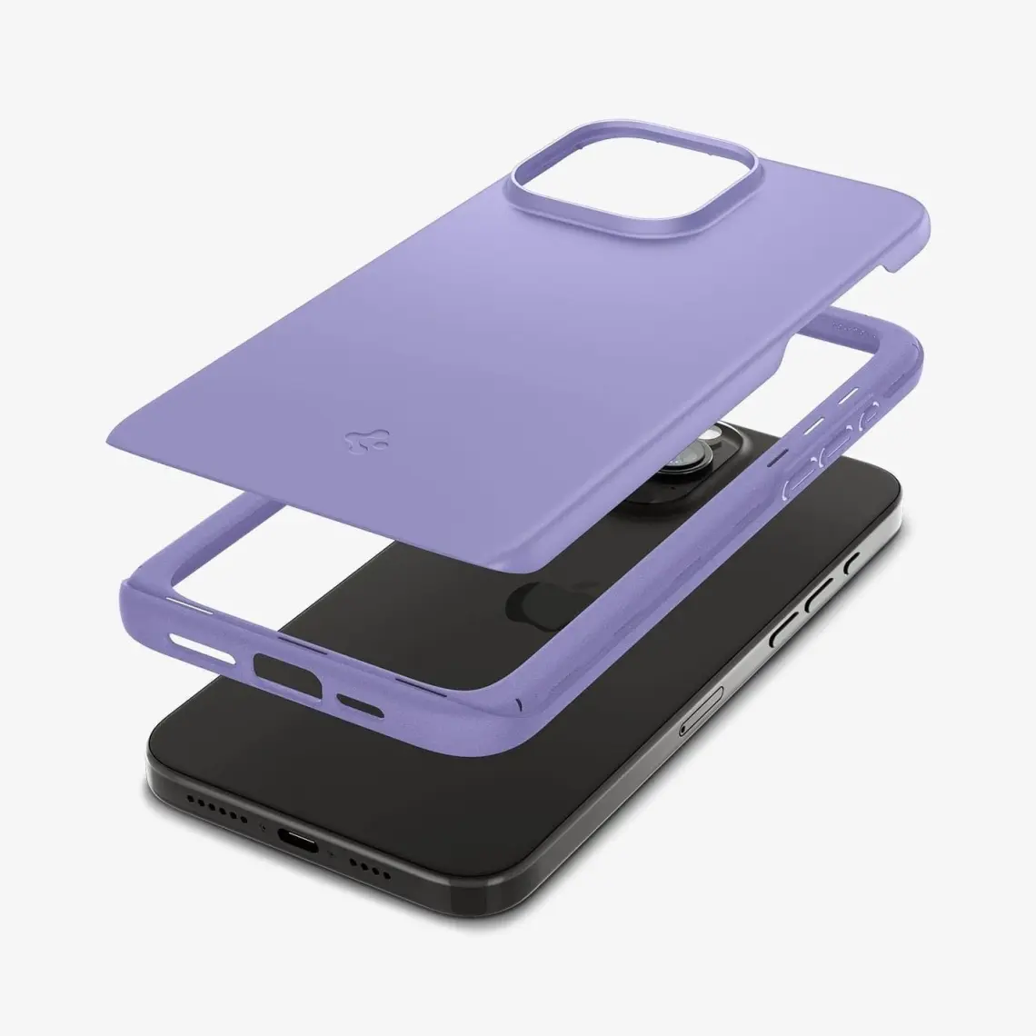 Spigen iPhone 15 Pro Kılıf Thin Fit Black - ACS06686