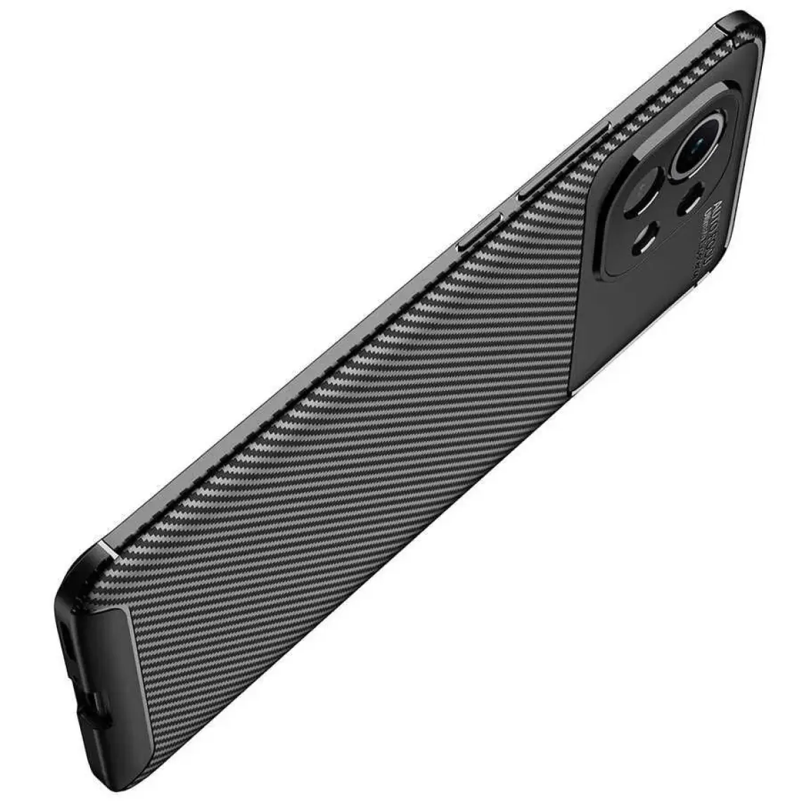 Case 4U Xiaomi Mi 11 Kılıf Rugged Armor Karbon Desenli Lüx Negro Silikon Arka Kapak Kahverengi