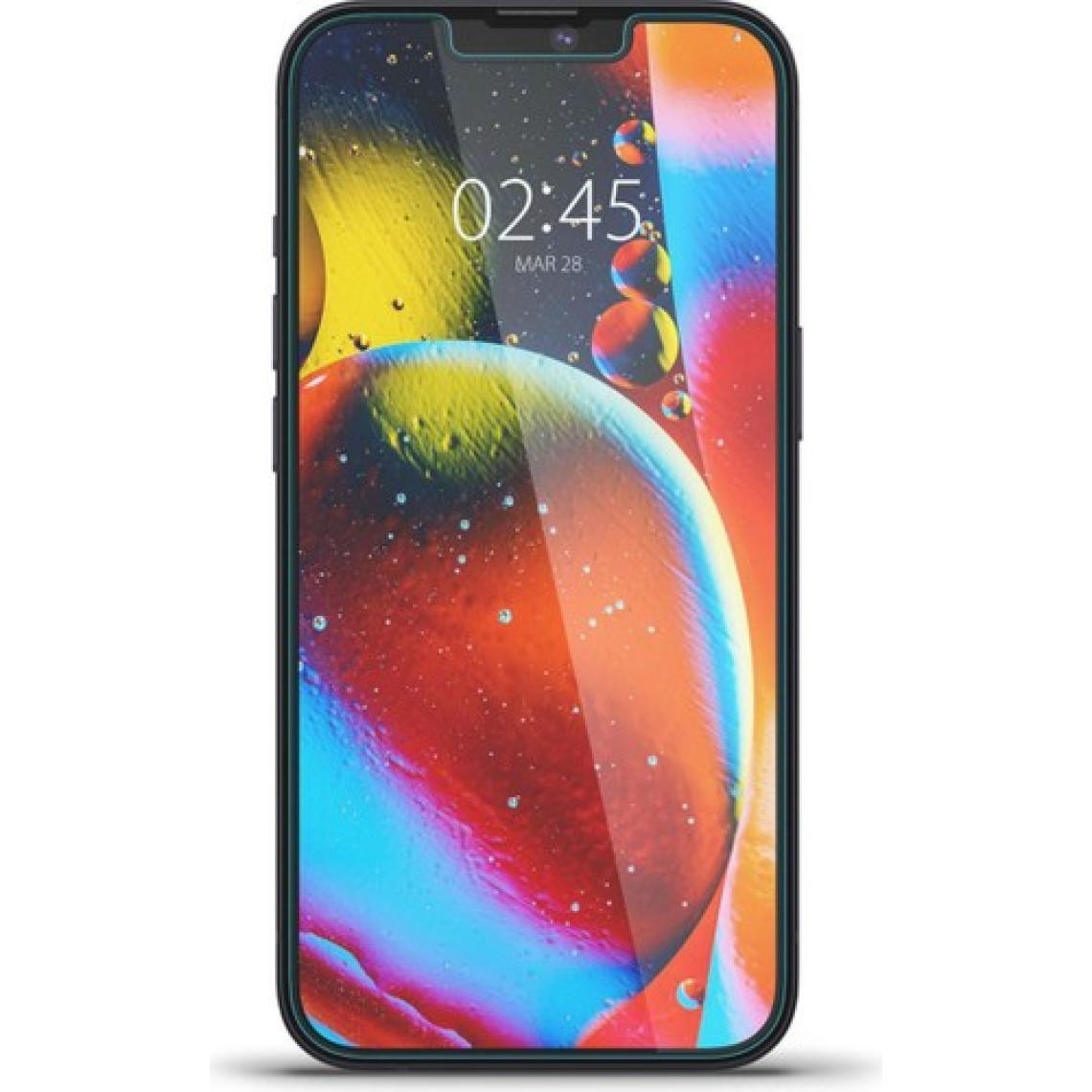 Spigen iPhone 13 mini Cam Ekran Koruyucu Kolay Kurulum GLAS.tR EZ Fit Slim HD (2 Adet) - AGL03396
