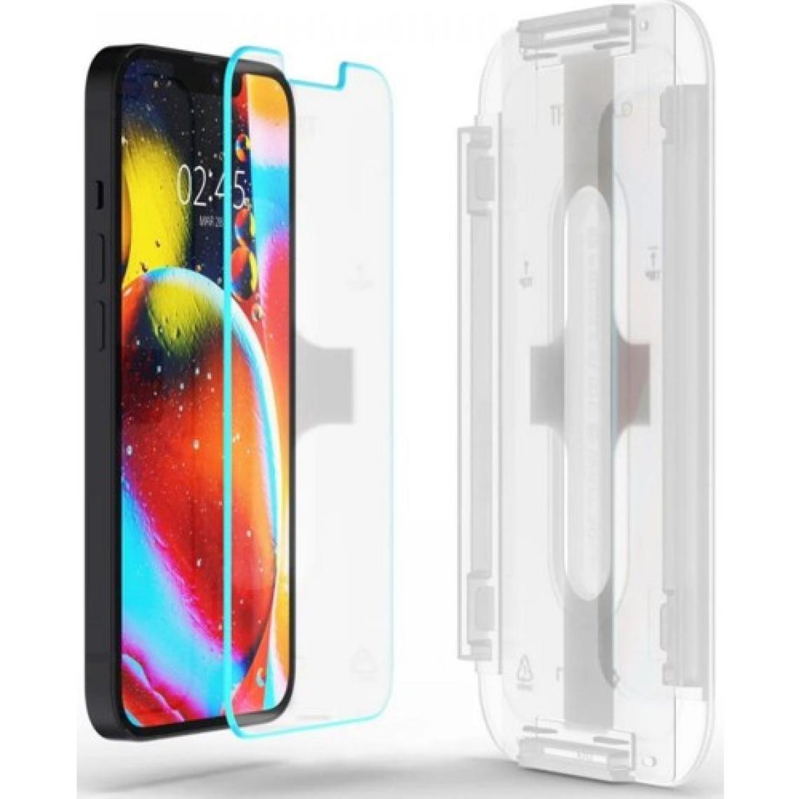 Spigen iPhone 13 mini Cam Ekran Koruyucu Kolay Kurulum GLAS.tR EZ Fit Slim HD (2 Adet) - AGL03396