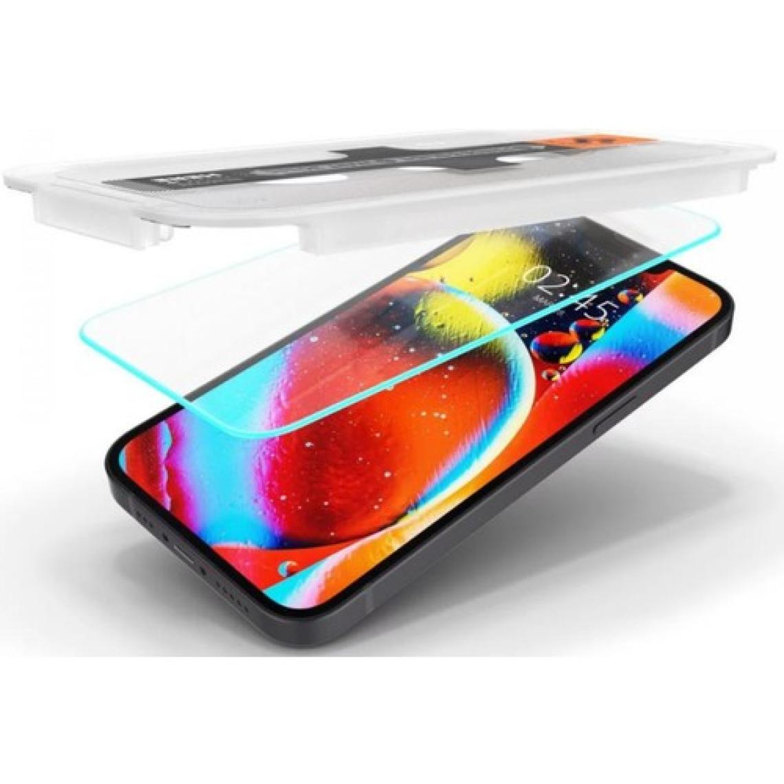 Spigen iPhone 13 mini Cam Ekran Koruyucu Kolay Kurulum GLAS.tR EZ Fit Slim HD (2 Adet) - AGL03396