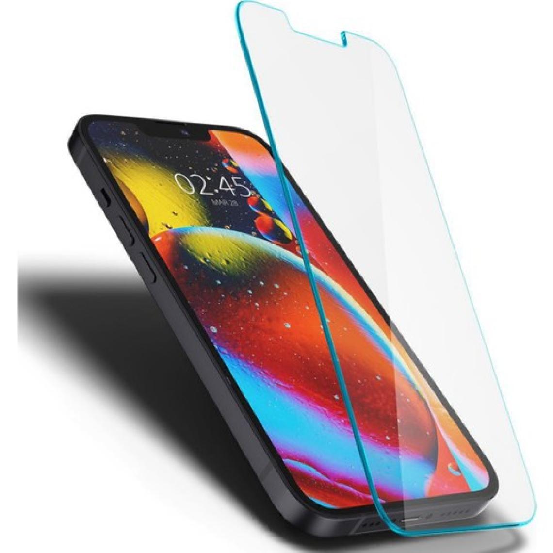 Spigen iPhone 13 mini Cam Ekran Koruyucu Kolay Kurulum GLAS.tR EZ Fit Slim HD (2 Adet) - AGL03396