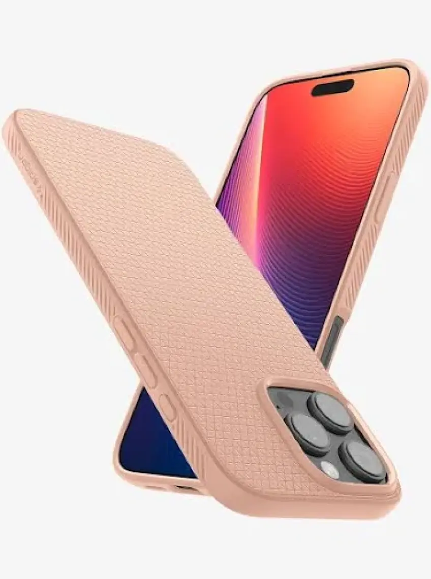 Spigen iPhone 16 Plus ince Kılıf Liquid Air Hava Kanalı Teknolojisi™ Askeri Sınıf Koruma Matte Black Dokulu Yüzey Kapak - ACS08066