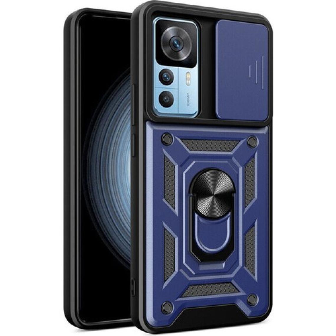 Kny Xiaomi Mi 12T Pro Kılıf Ultra Korumalı Yüzüklü Manyetik Sürgülü Vega Kapak