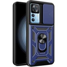 Kny Xiaomi Mi 12T Pro Kılıf Ultra Korumalı Yüzüklü Manyetik Sürgülü Vega Kapak