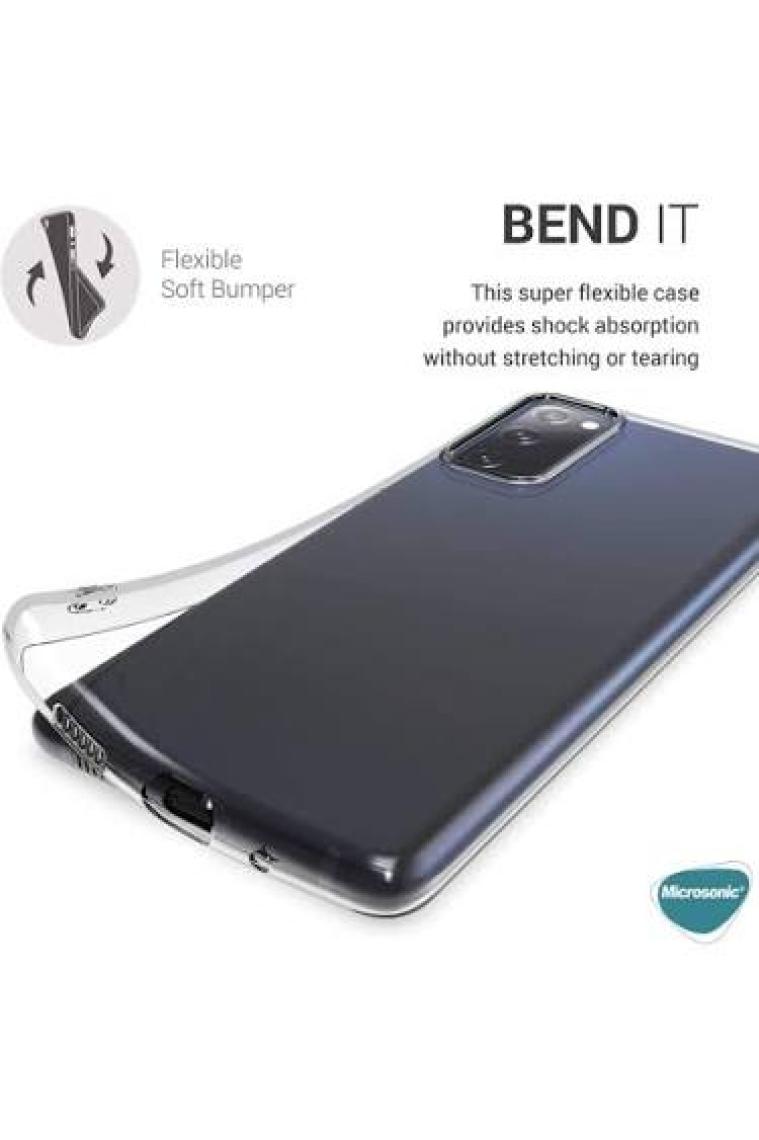 Microsonic Samsung Galaxy S20 FE Kılıf Transparent Soft Beyaz