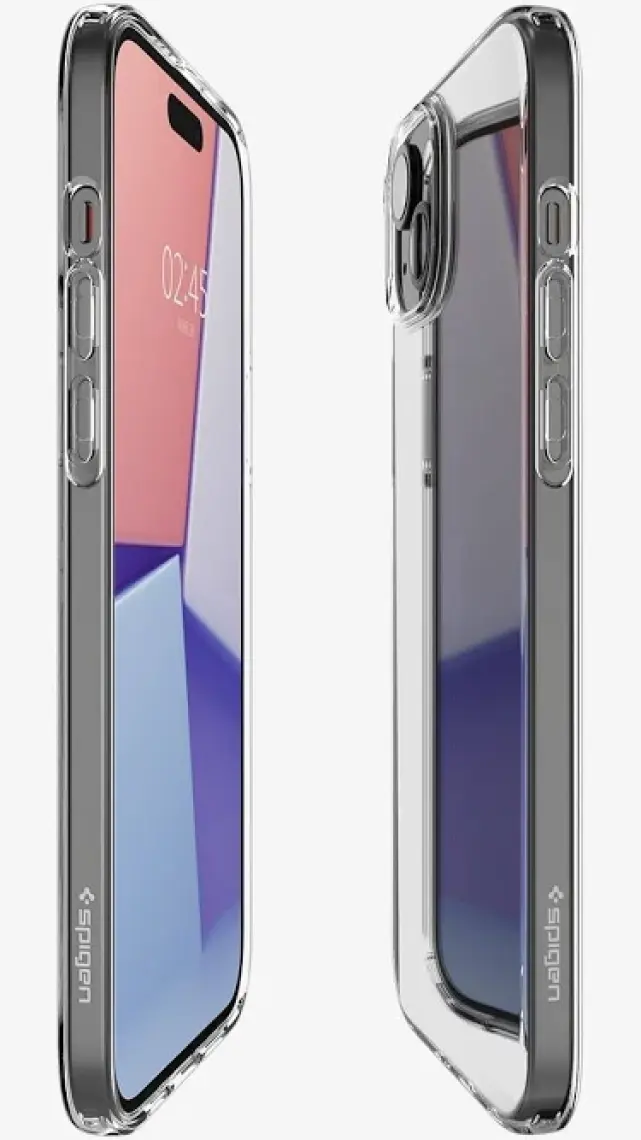 Spigen iPhone 15 Plus Kılıf Liquid Crystal 4 Tarafı Tam Koruma Crystal Clear - ACS06647