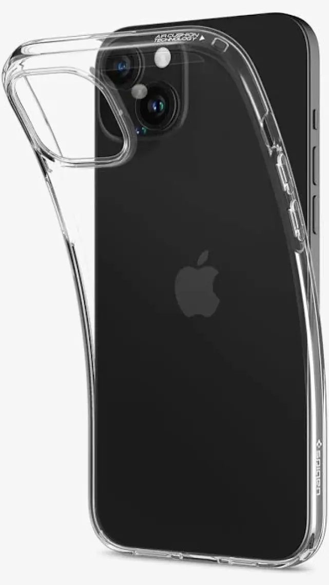 Spigen iPhone 15 Plus Kılıf Liquid Crystal 4 Tarafı Tam Koruma Crystal Clear - ACS06647