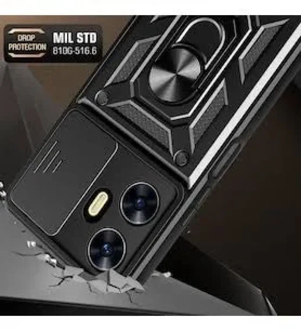 Kny Tecno Spark 10 Pro Kılıf Ultra Korumalı Manyetik Sürgülü Vega Kapak