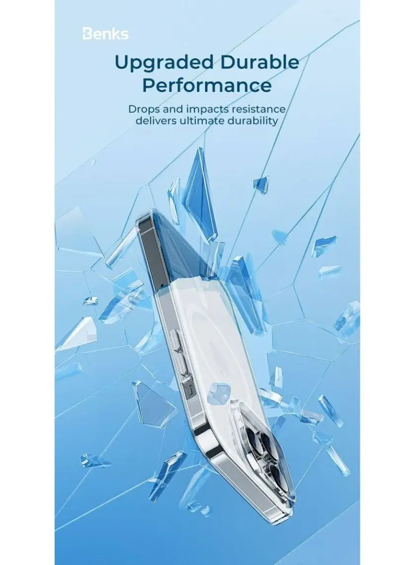 Benks Apple iPhone 14 Pro Max Kılıf Benks Crystal Series Clear Kapak Ekran Koruyucu Hediyeli