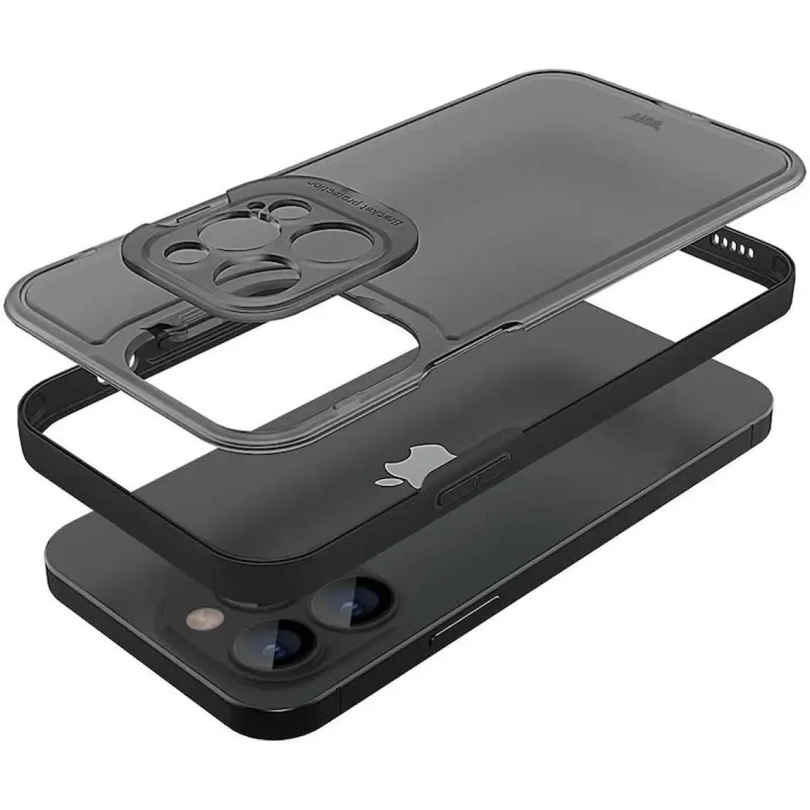 Buff iPhone 14 Pro Max Hybrid Corner Kılıf Siyah