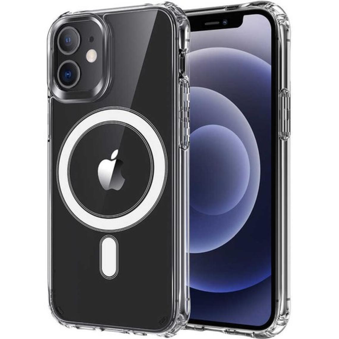 Wowacs Apple iPhone 12 Uyumlu Kılıf Wireless Şarj Destekli Magsafe Şeffaf Telefon Kılıfı
