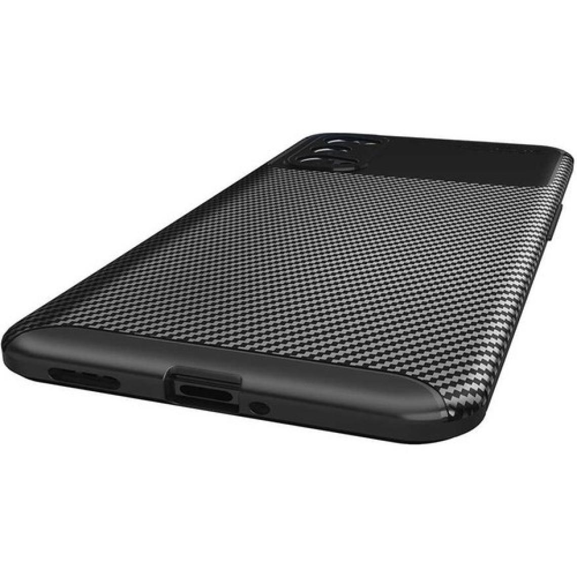 Kvy Oppo Reno 4 (CPH2113) Karbon Görünüm Negro Silikon Kılıf