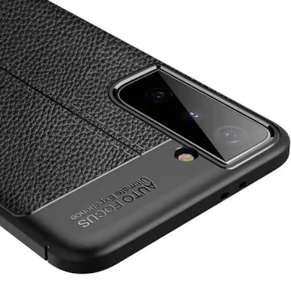 Case 4U S21 Plus Uyumlu Kılıf Rugan Armor Deri Görünümlü Yüksek Kalite Silikon Niss Kırmızı