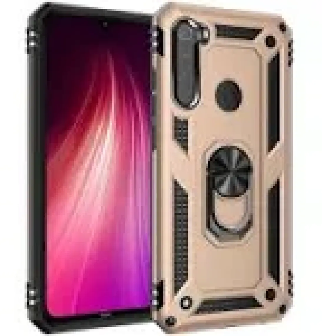 Kvy Xiaomi  Redmi Note 8 Yüzüklü Standlı Vega Kılıf