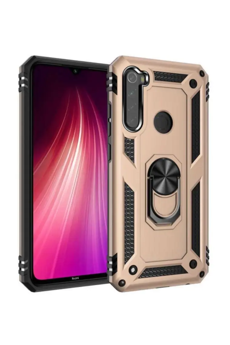 Kvy Xiaomi  Redmi Note 8 Yüzüklü Standlı Vega Kılıf