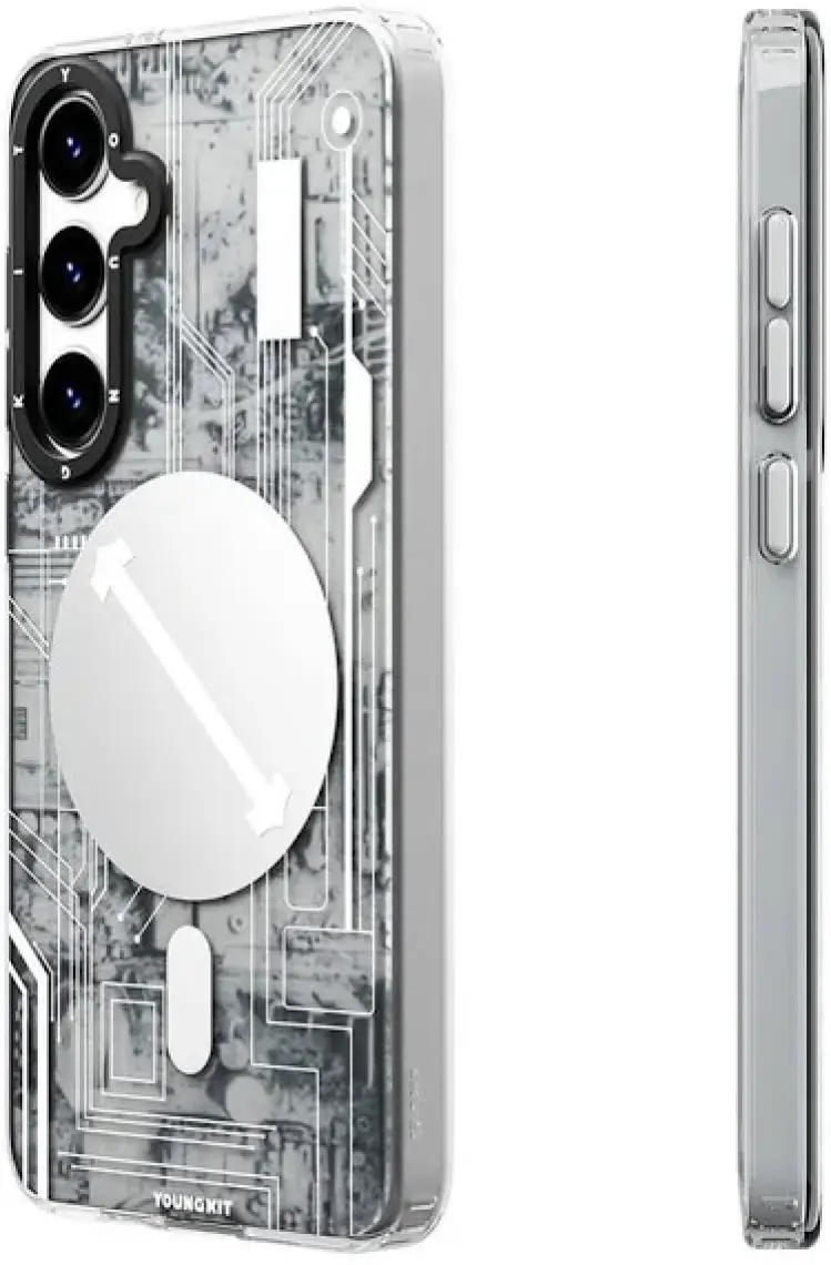 YoungKit Galaxy S24 Plus Uyumlu Kılıf Magsafe Şarj Özellikli Youngkit Technology Serisi Kapak Kırmızı