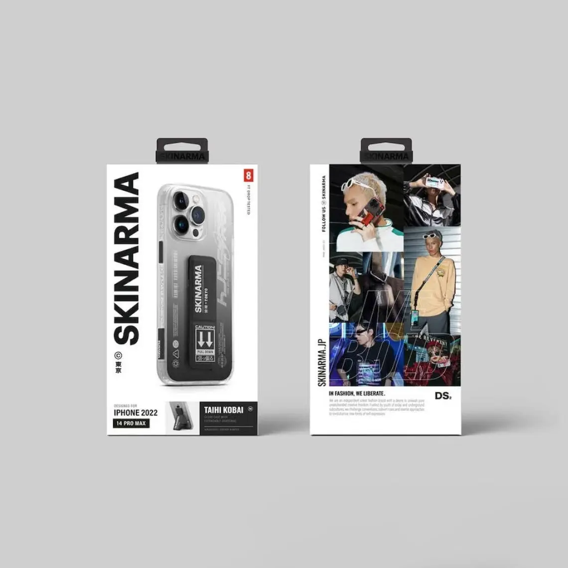 Skinarma iPhone 14 Pro Max Uyumlu Kılıf Skinarma Standlı Şeffaf Tasarımlı Taihi Kobai Kapak