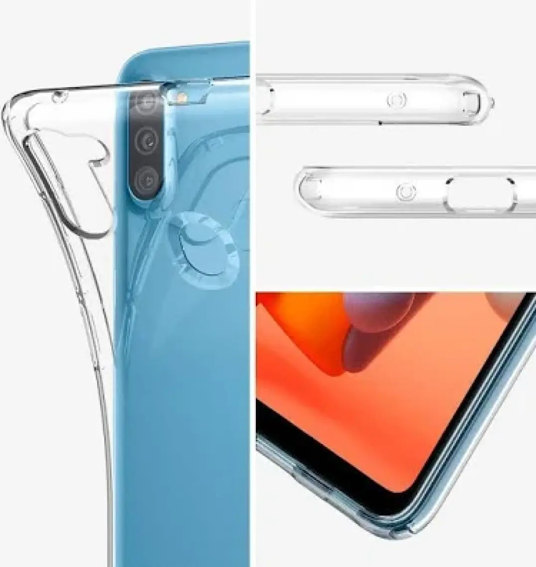 Spigen Galaxy M11 / A11 Kılıf Liquid Crystal 4 Tarafı Tam Koruma Crystal Clear - ACS00856