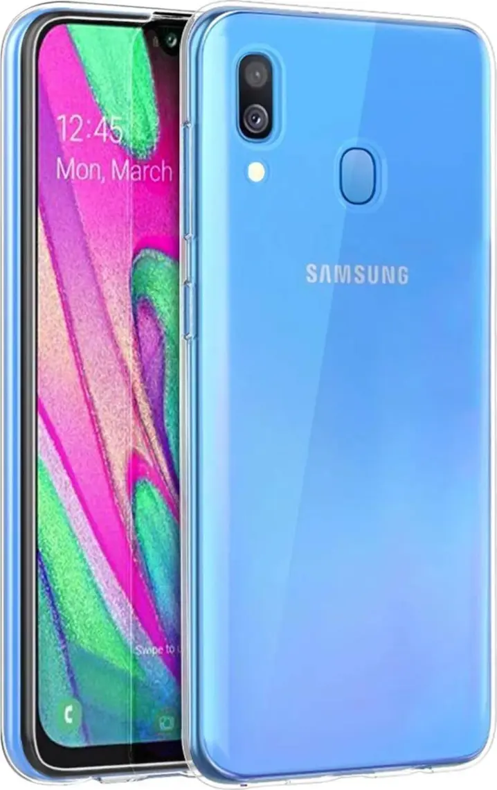 Microsonic Samsung Galaxy A40 Kılıf Transparent Soft Beyaz