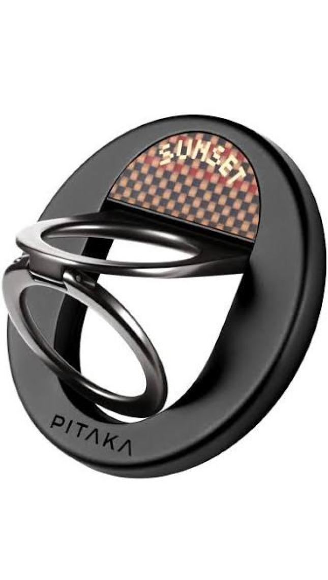 Pitaka Aramid Fiber Sunset Moonrise Serisi Sunset Magez Grip 3 Magnetik Ring Stand Telefon Tutucu