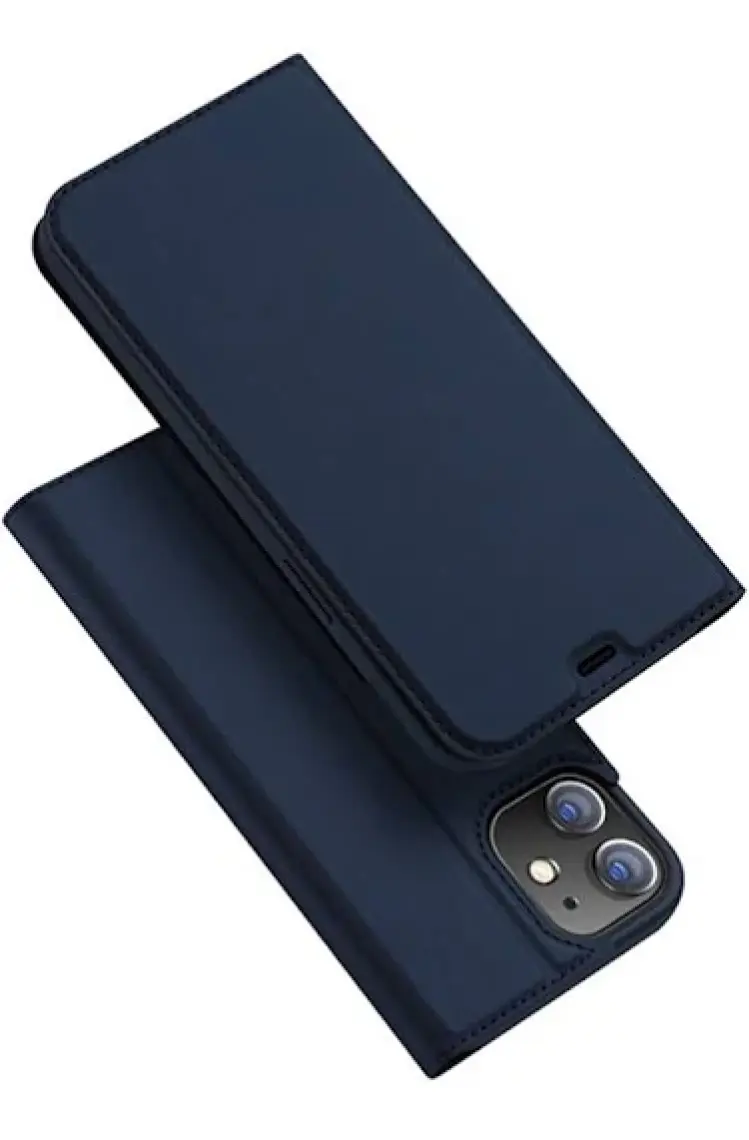 Dux Ducis Apple iPhone 12- 12 Pro Kılıf Kapaklı Flip Cover Kılıf Skin Pro Series Kılıf AL-33940 Lacivert