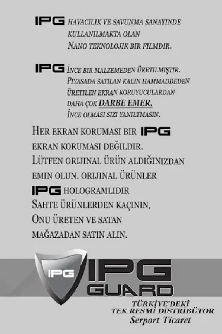 IPG Samsung Galaxy S9 Plus Görünmez Ekran Koruyucu