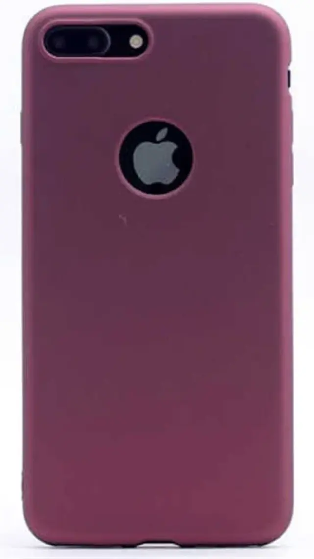 Case 4U Apple iPhone 8 Plus Kılıf Klasik Mat Renkli Yumuşak Premier Silikon Siyah
