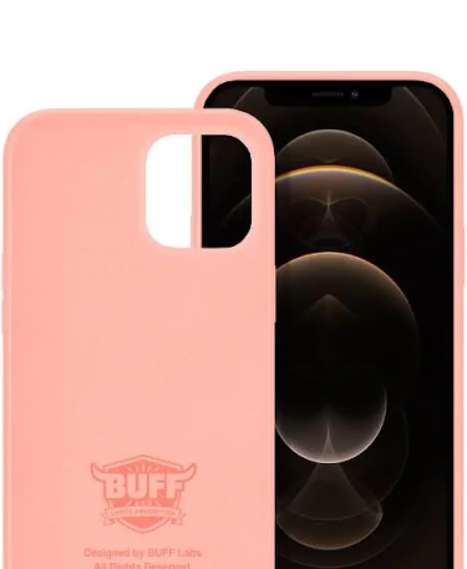 Buff iPhone 12 Pro Max Rubber Fit Kılıf Pink Sand