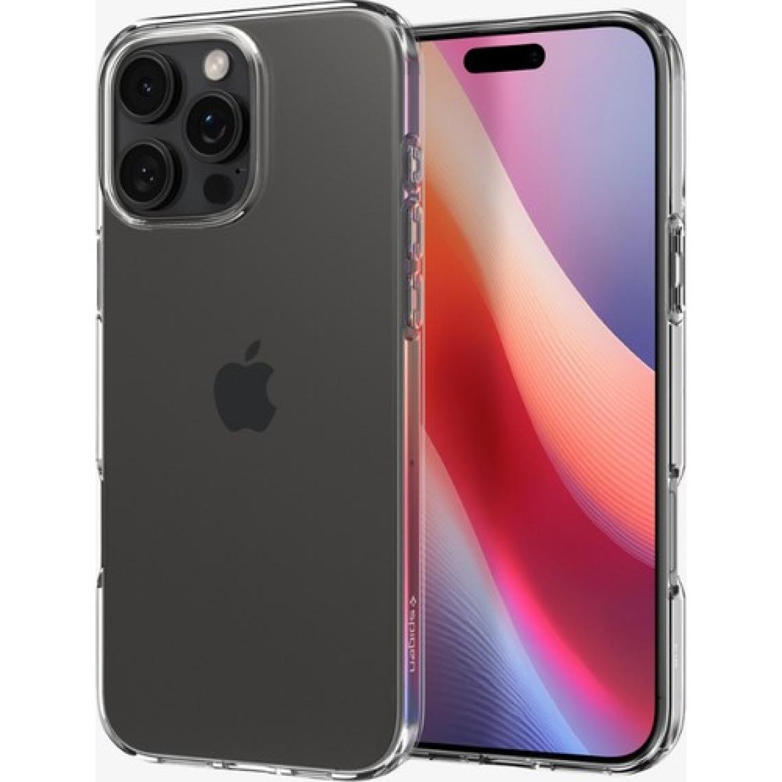 Spigen iPhone 16 Pro Max ince Kılıf Liquid Crystal Sararma Karşıtı DuraClear™ Hava Kanalı Teknolojisi™ Askeri Sınıf Koruma Crystal Clear Şeffaf Kapak - ACS07984
