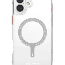 Skinarma iPhone 16 Uyumlu Kılıf Skinarma Şeffaf Airbag Tasarımlı Magsafe Şarj Özellikli Saido Kapak Siyah