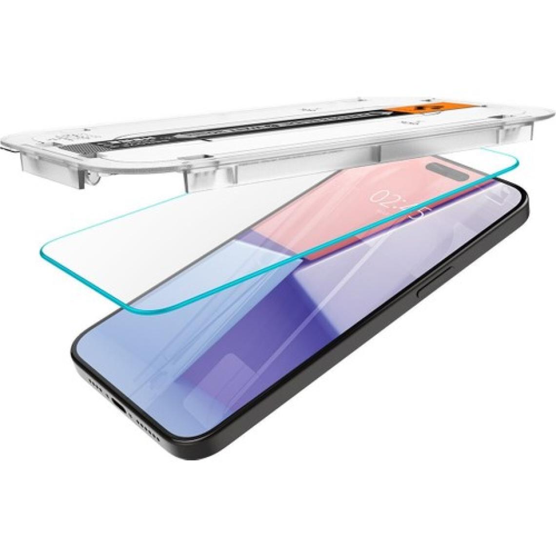 Spigen iPhone 15 Pro Cam Ekran Koruyucu Kolay Kurulum GLAS.tR EZ Fit Slim HD (2 Adet) - AGL06892