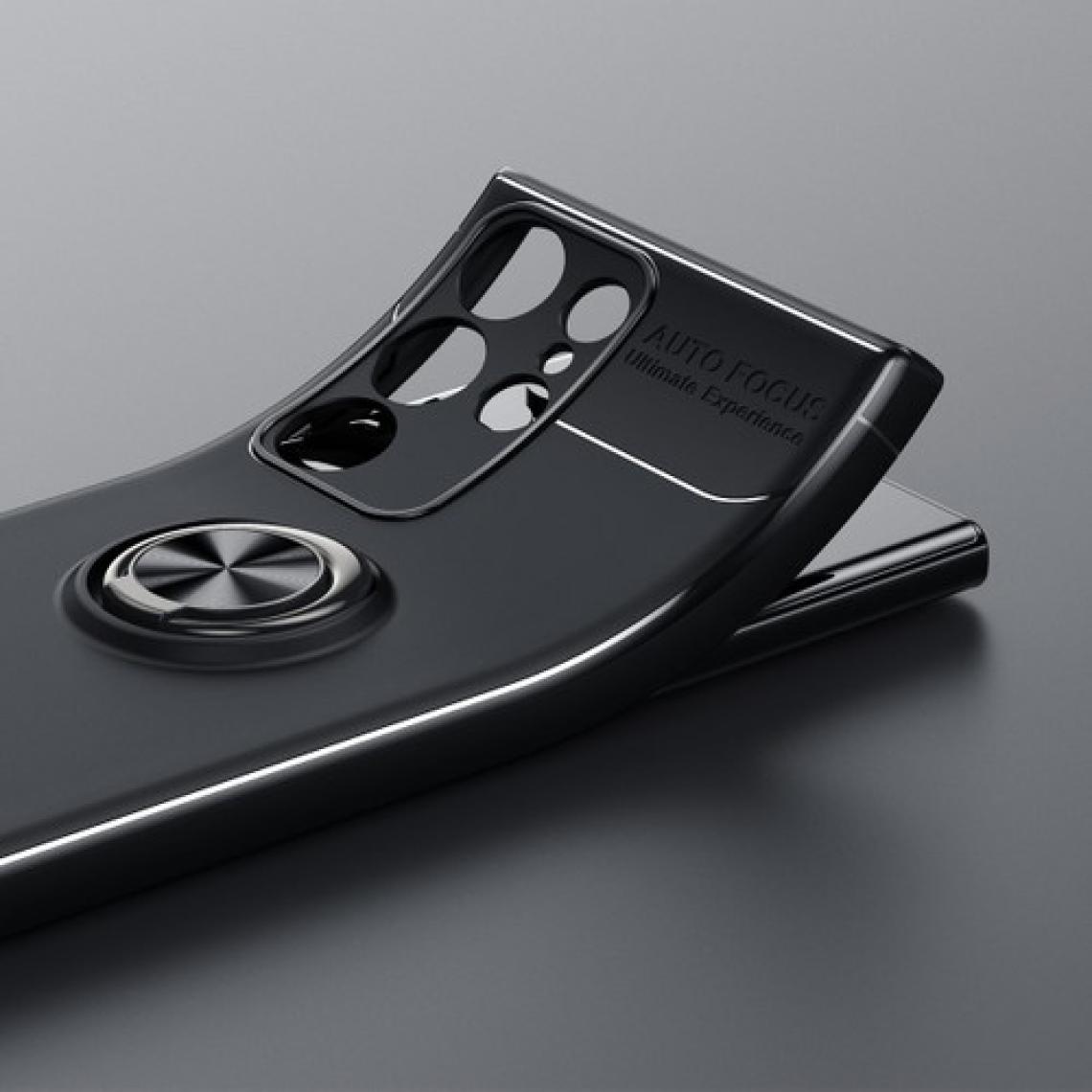 Fibaks Samsung Galaxy S23 Ultra Kılıf Yüzüklü Standlı Autofocus Shockproof Ravel Silikon