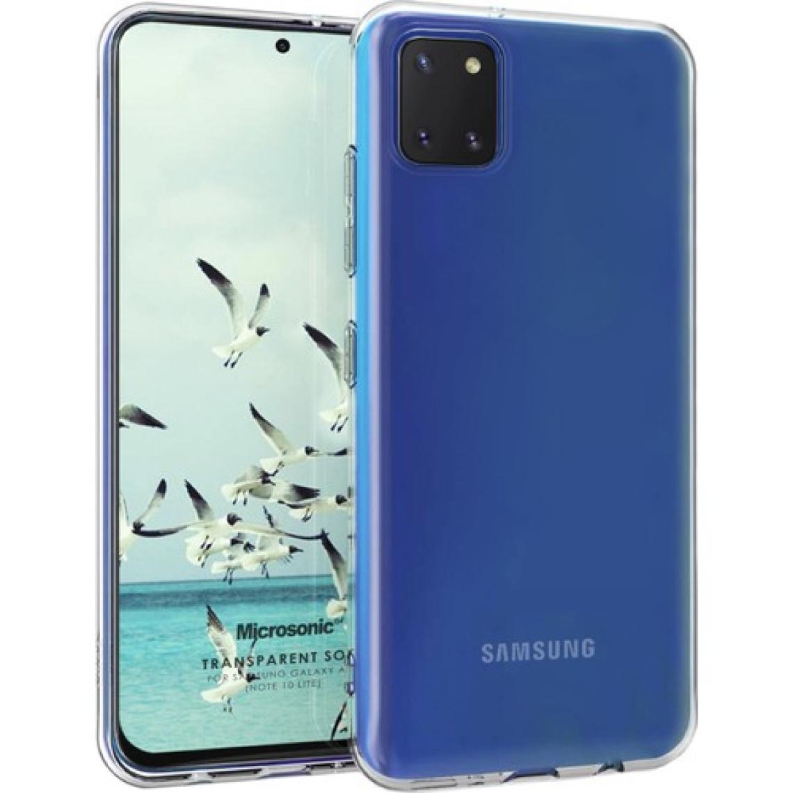 Microsonic Samsung Galaxy Note 10 Lite Kılıf Transparent Soft Beyaz