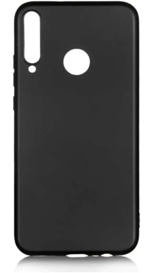 Case 4U Huawei P40 Lite E Kılıf Klasik Mat Renkli Yumuşak Premier Silikon Siyah