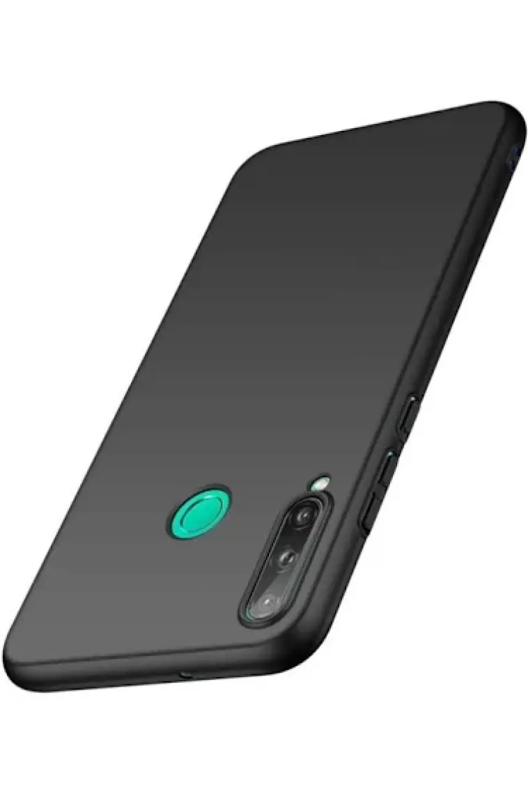 Case 4U Huawei P40 Lite E Kılıf Klasik Mat Renkli Yumuşak Premier Silikon Siyah