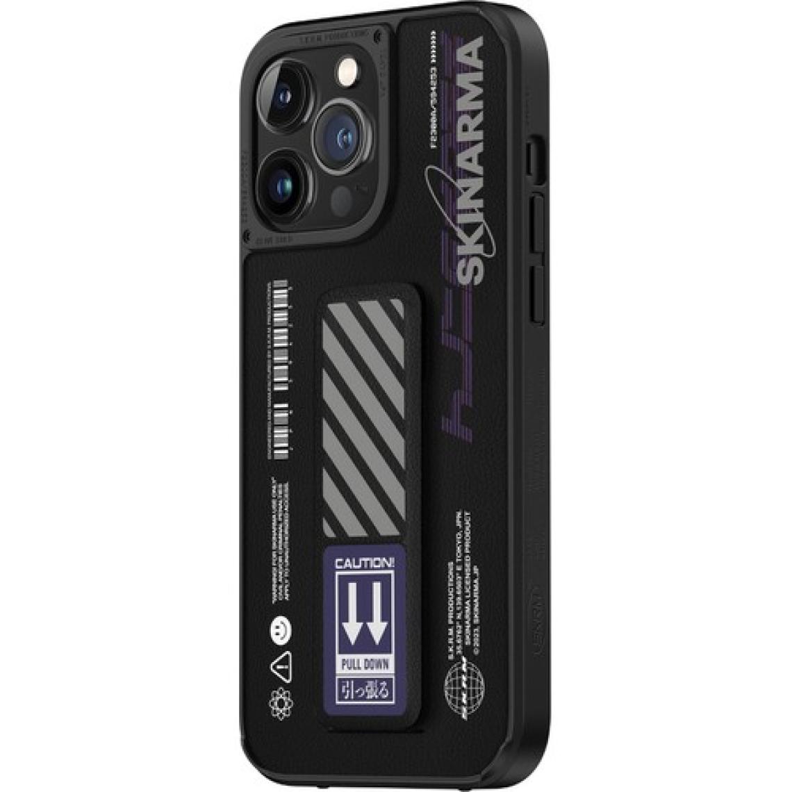 Skinarma iPhone 14 Pro Max Uyumlu Kılıf Skinarma Standlı Deri Görünümlü Shingoki Kapak