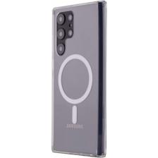 HappyCase  Samsung Galaxy S22 Ultra Kılıf Magneticsafe Şeffaf Silikon - Şeffaf