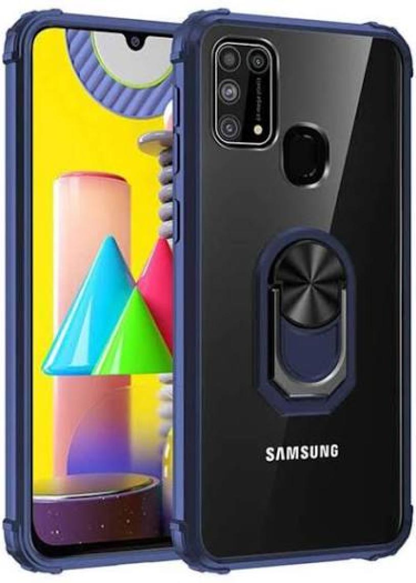 Fibaks Samsung Galaxy M31 Military Armor Tank Zırh Arkası Şeffaf Köşe Korumalı Mola Kapak