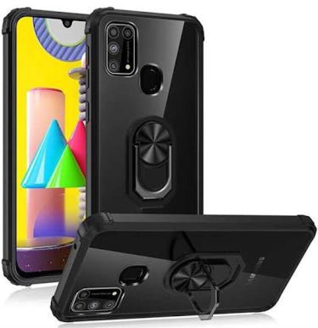 Fibaks Samsung Galaxy M31 Military Armor Tank Zırh Arkası Şeffaf Köşe Korumalı Mola Kapak