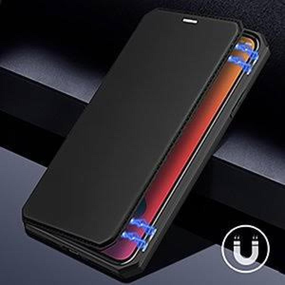 Dux Ducis Apple iPhone 12-12 Pro Kılıf Mıkantıslı Kapaklı  Flip Cover Kılıf Skin x Series Flip Case AL-33931 Siyah